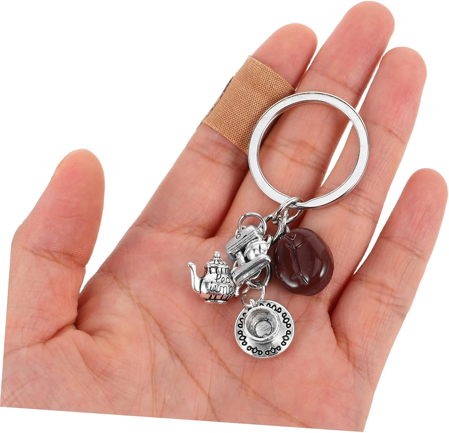 VICASKY 2pcs Coffee Bean Keychain Set for Bags and Parties