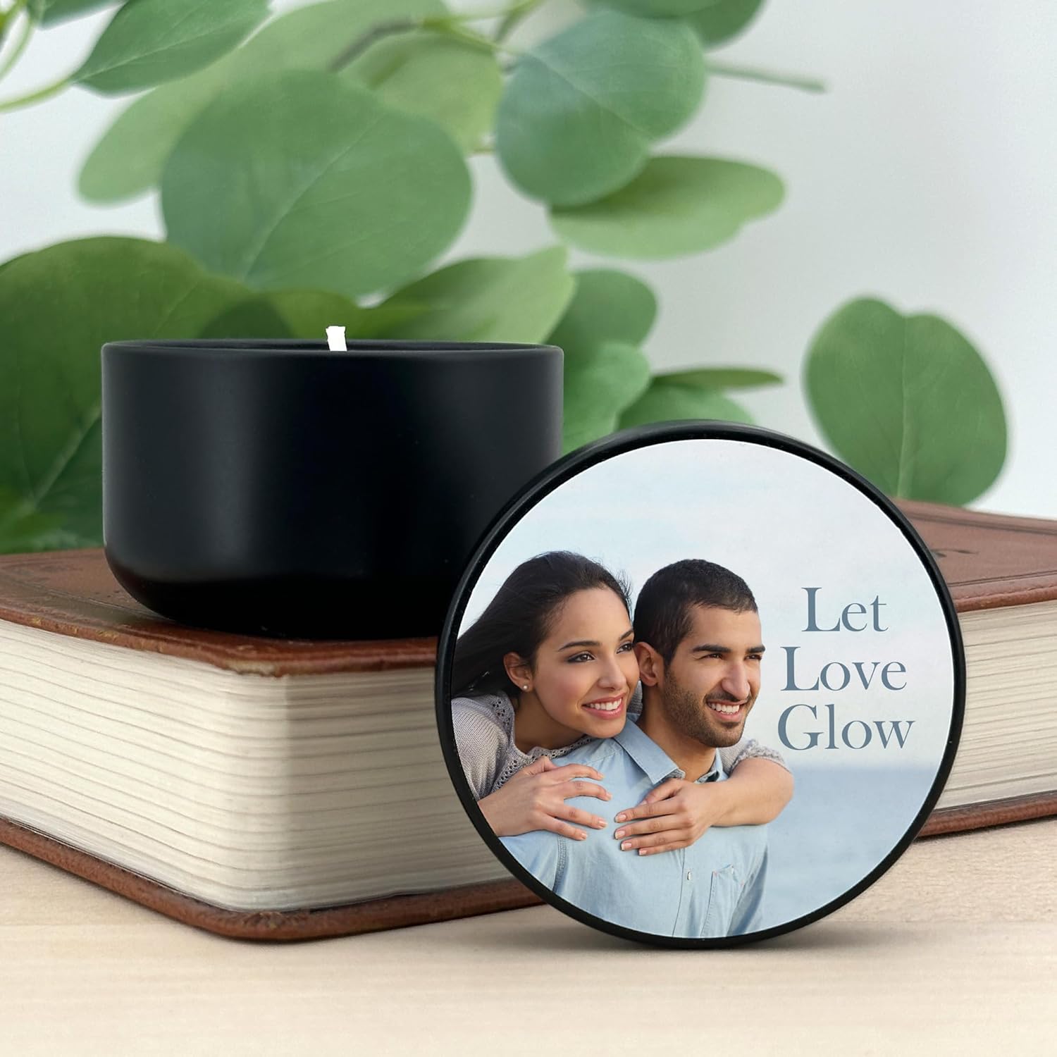 Personalized Candles with Photo Custom Wedding Favor Tin Set