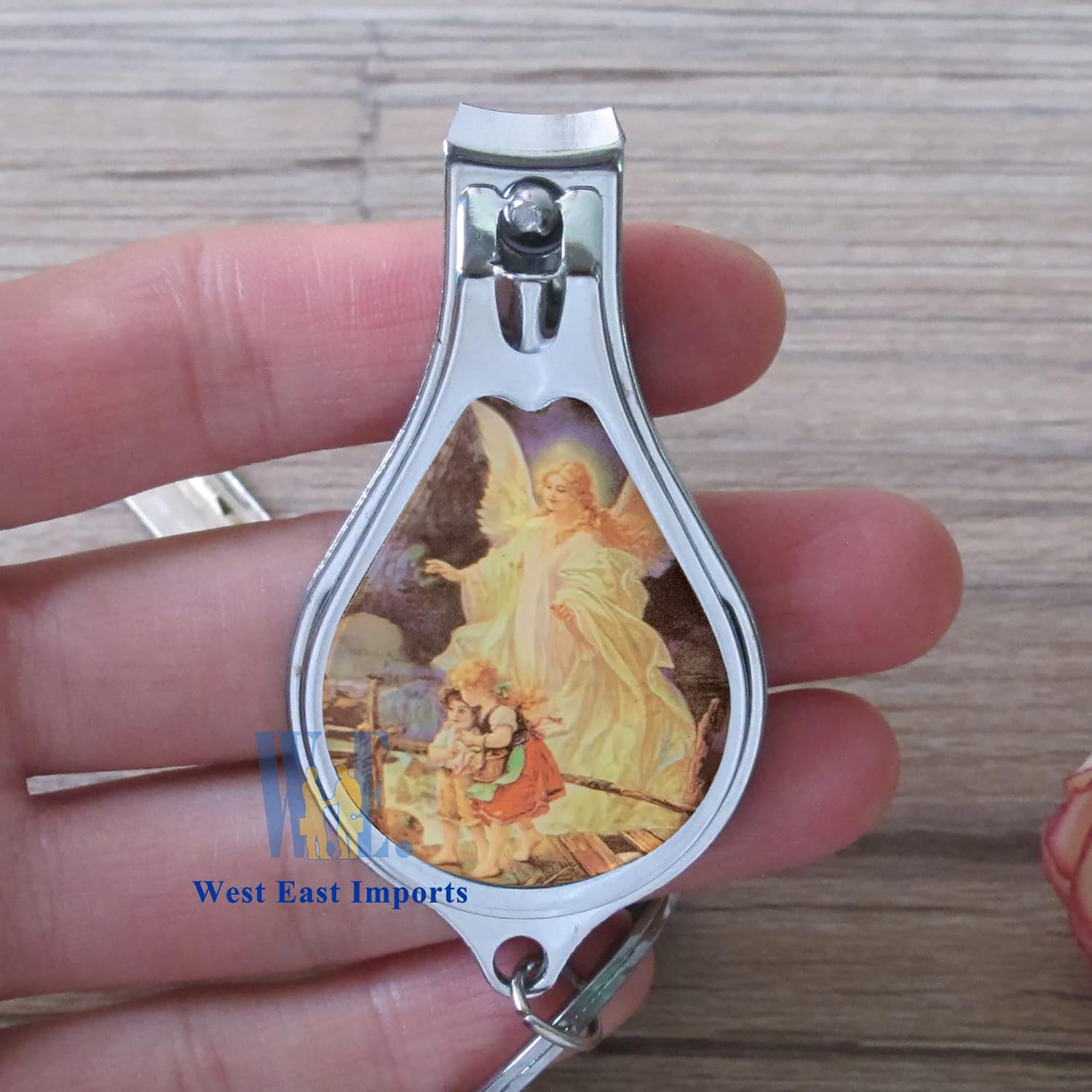12 Pcs Guardian Angel Keychain with Nail Clipper and Bottle Opener