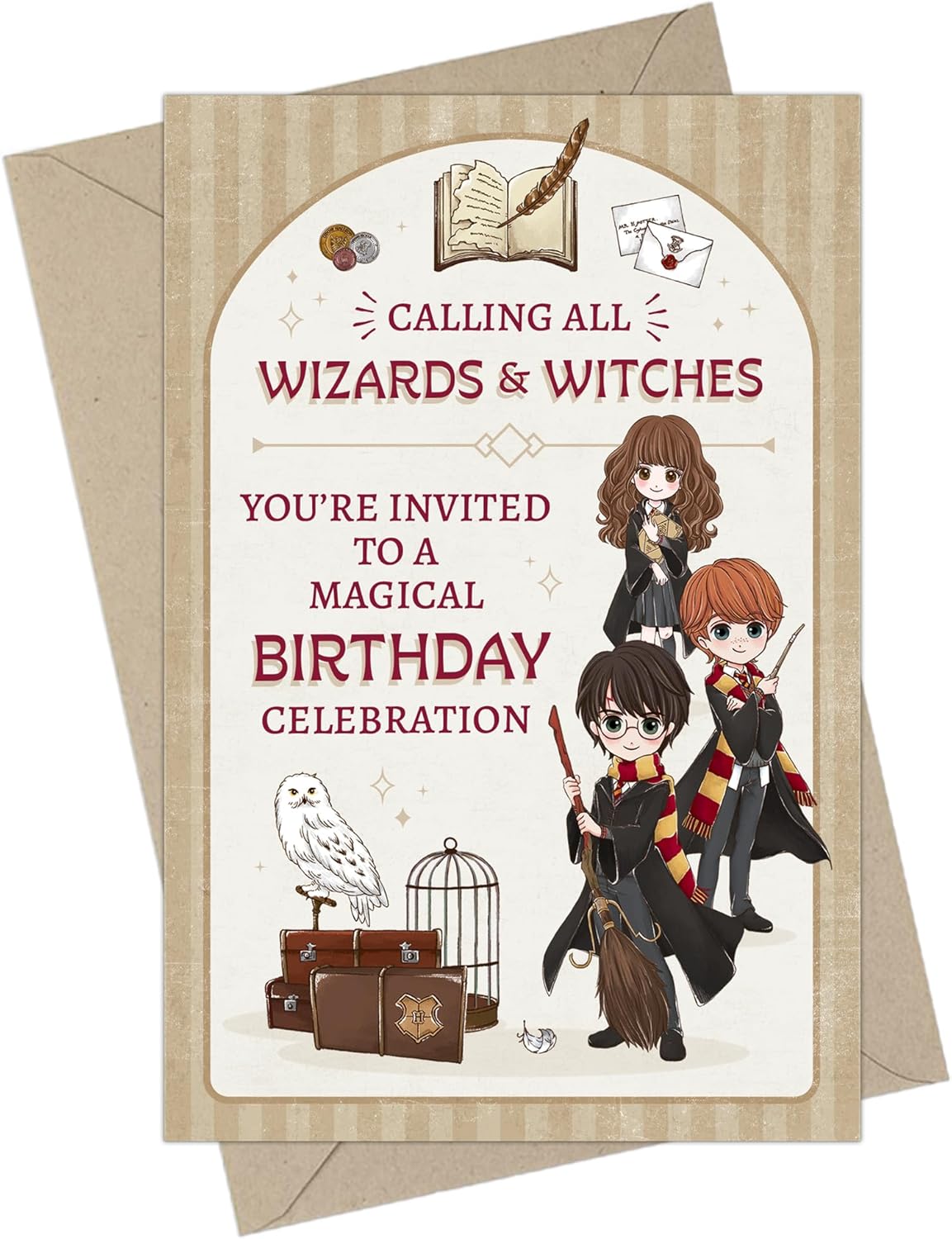 CONQUEST Harry Potter Magical Birthday Invite Envelope Set