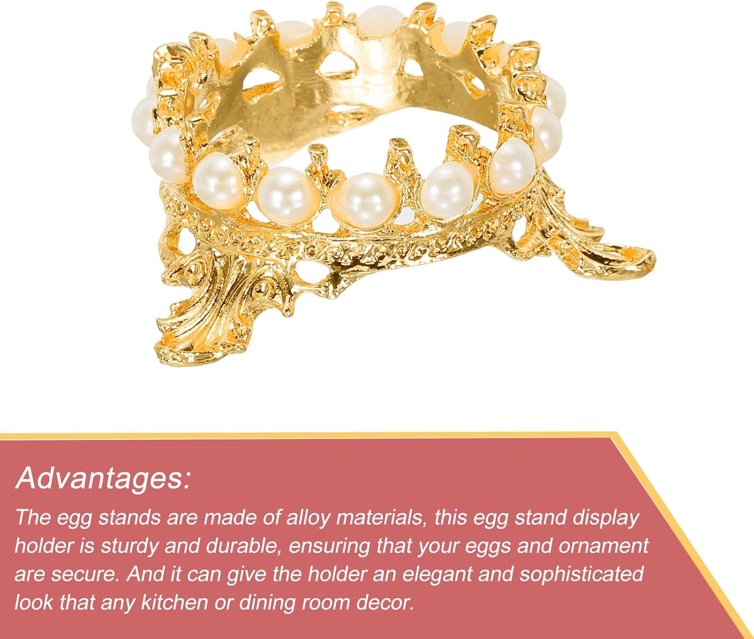 MECCANIXITY Gold Tone Crystal Ball Display Holder
