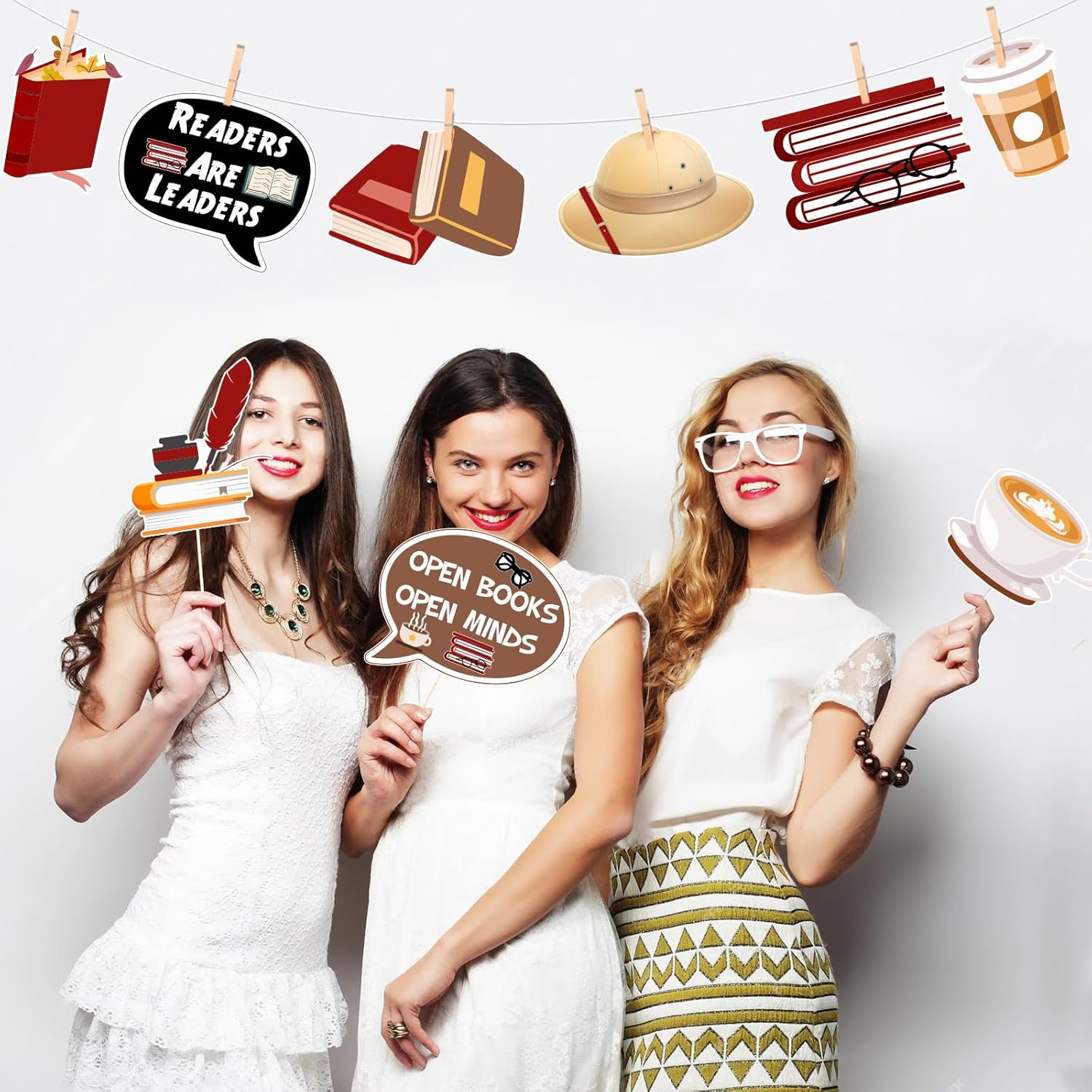 Sursurprise Book Club Photo Props Set of 24