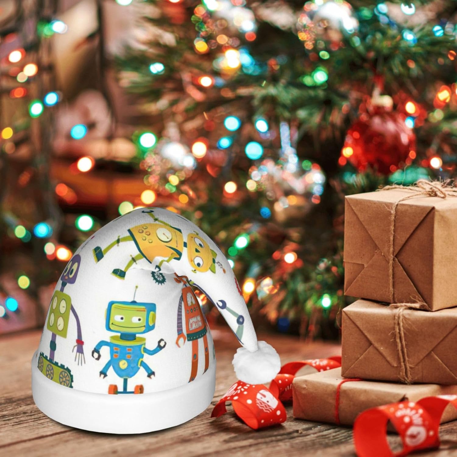 Cute Cartoon Robot Christmas Hat Unisex Beanie