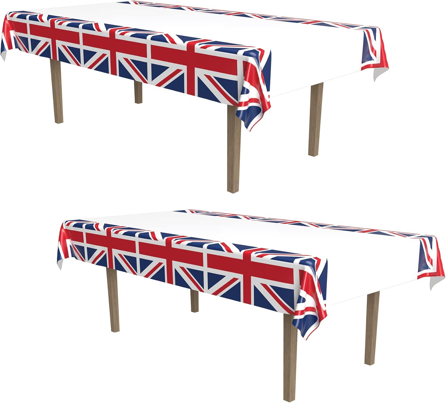 Beistle 2-Pack Union Jack Rectangular Tablecovers