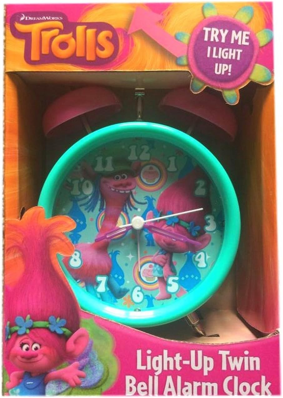 Dreamworks Trolls Alarm Clock with Poppy and Cooper Light