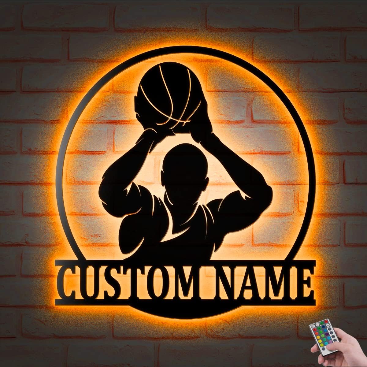 Custom Basketball Player Metal Wall Art Sign 14 Inches