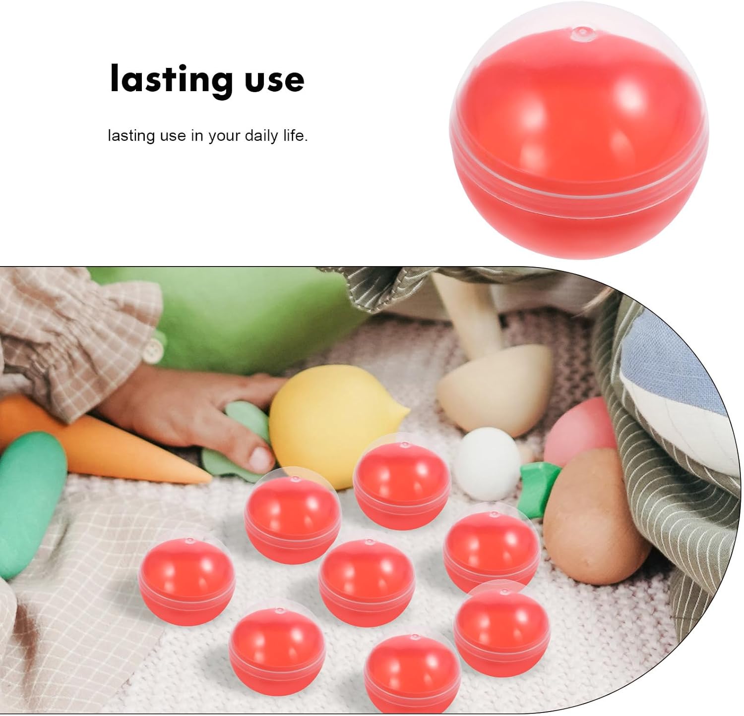 50pcs Transparent Vending Capsules 38mm Gumball Toys