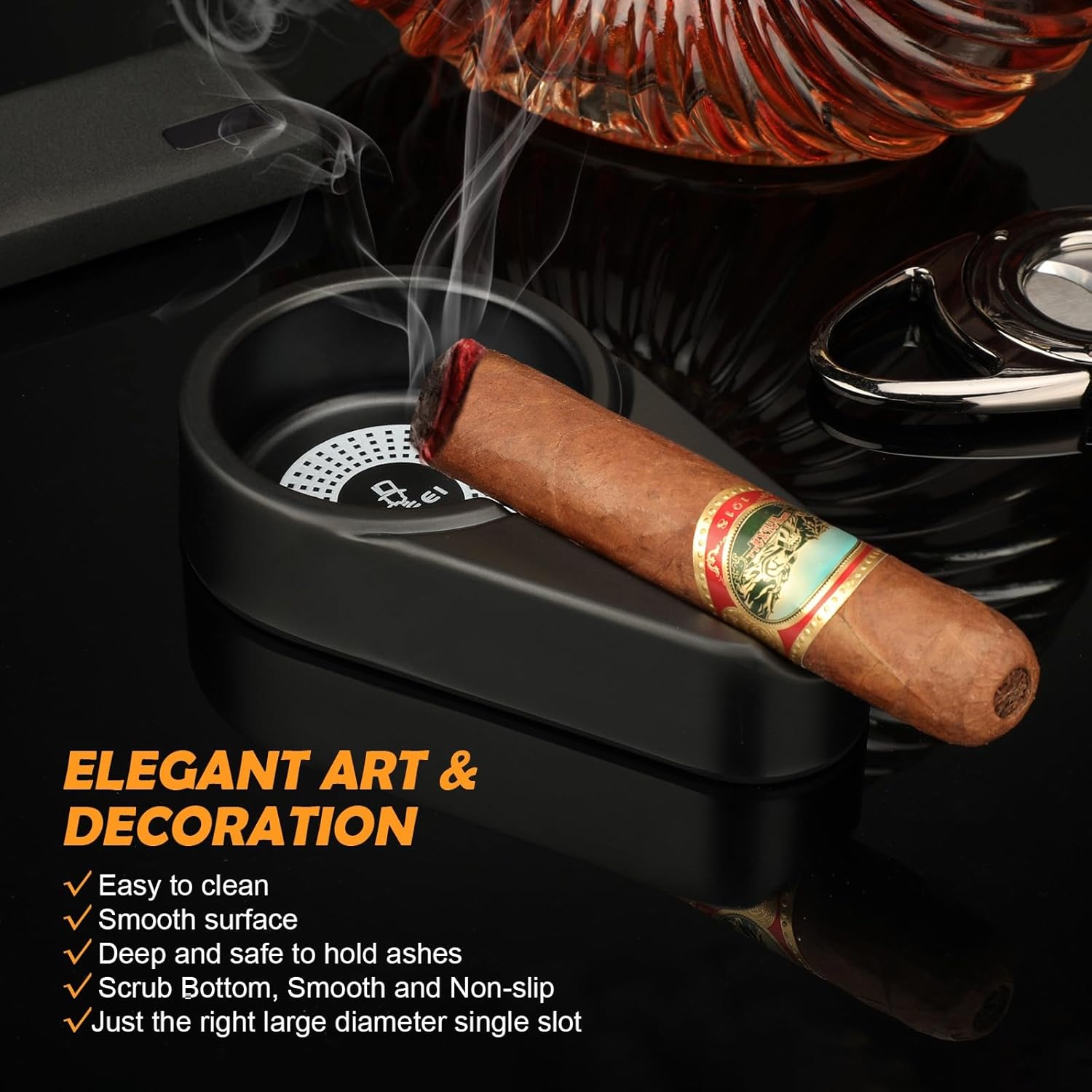 TISFA Cigar Ashtray Lightweight Portable Indoor Outdoor