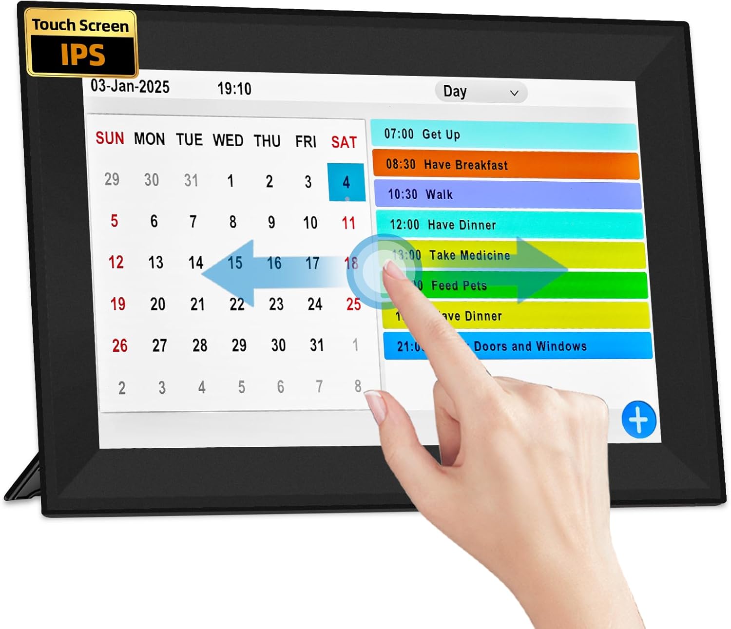 Bgift 10 Inch Touchscreen Alarm Clock for Seniors