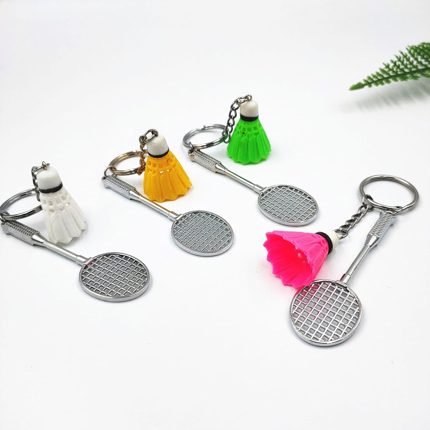 6Pcs Badminton Keyring Badminton Key Holder Backpack Purse Charm Pendant
