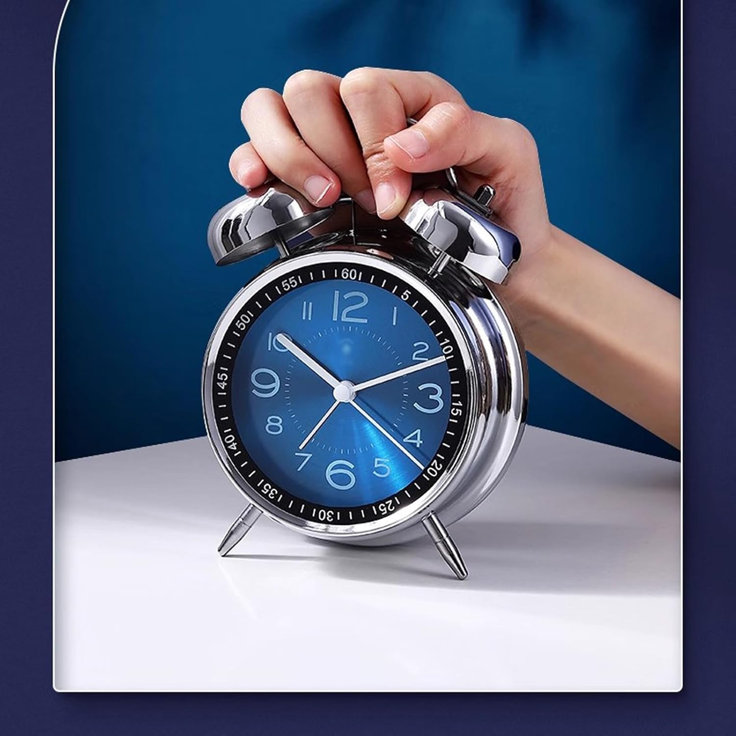 Digital Alarm Clock with Double Bell and Backlight