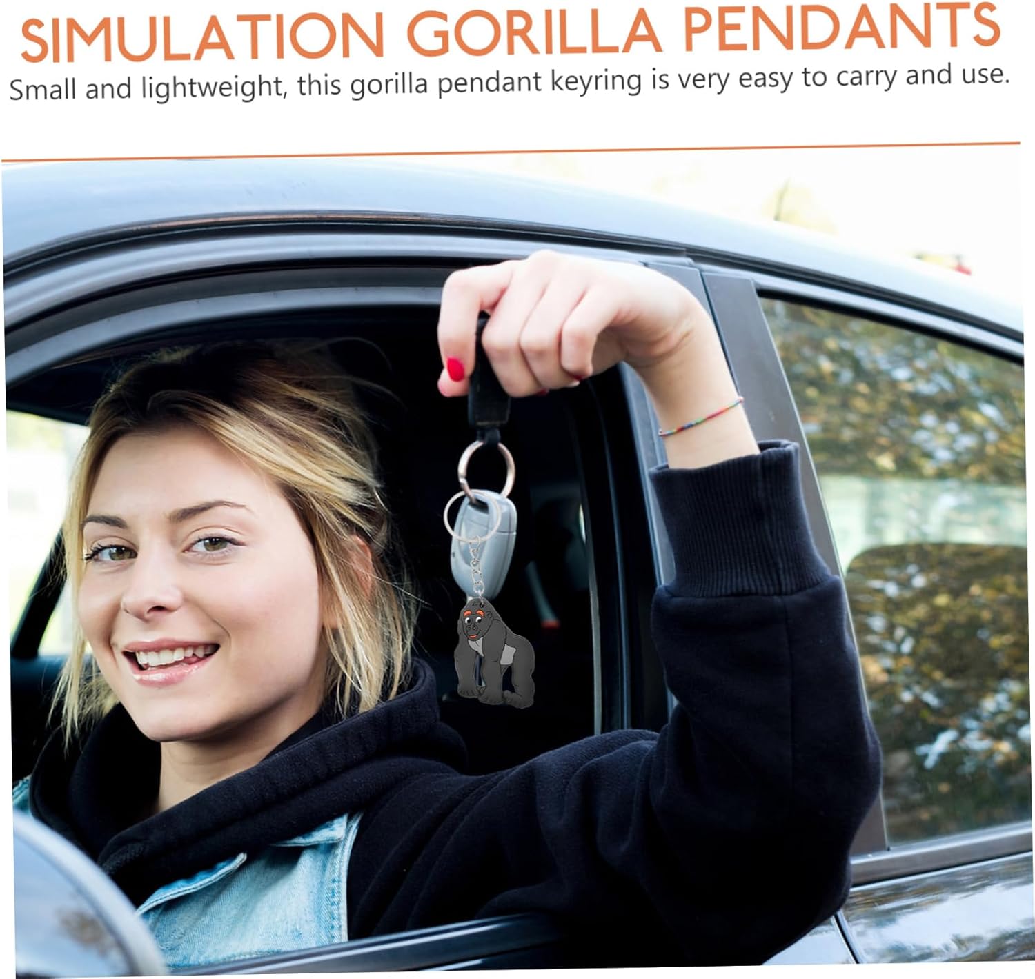 12pcs Cute Animal Keychain Gorilla Charm Birthday Party Favor