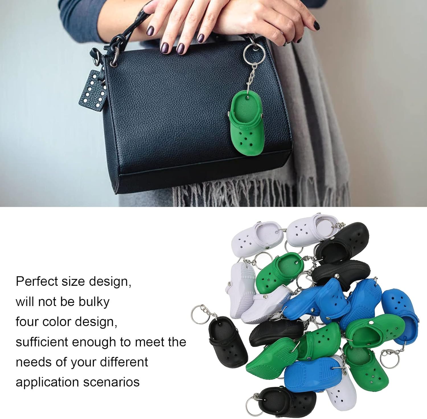 20 Pcs Mini Silicone Shoe Keychains Set