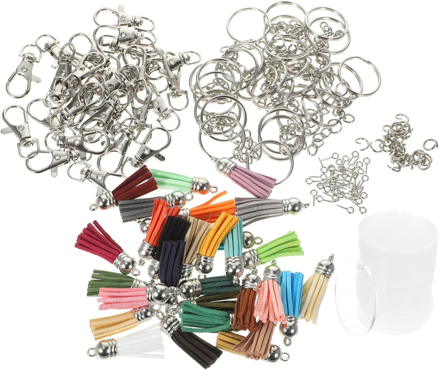 1set Acrylic Keychain Blanks with Accessories for Custom Projects
