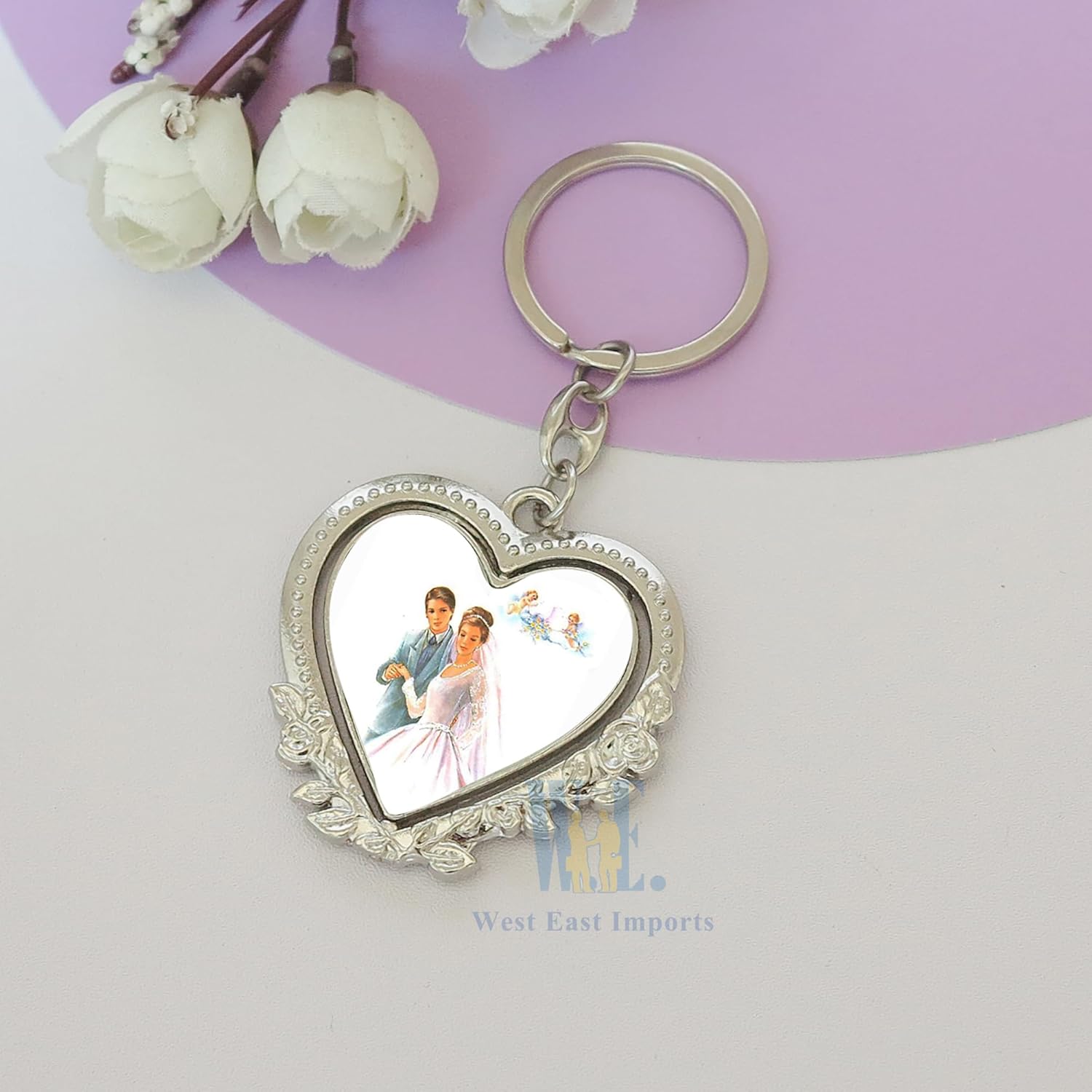 Naisian Personalized Wedding Keychain Favor Set