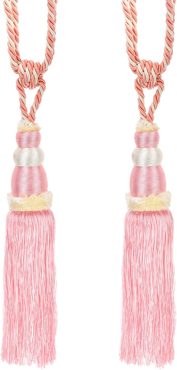 PATIKIL Pink Gourd Shape Curtain Tiebacks 2 Pack