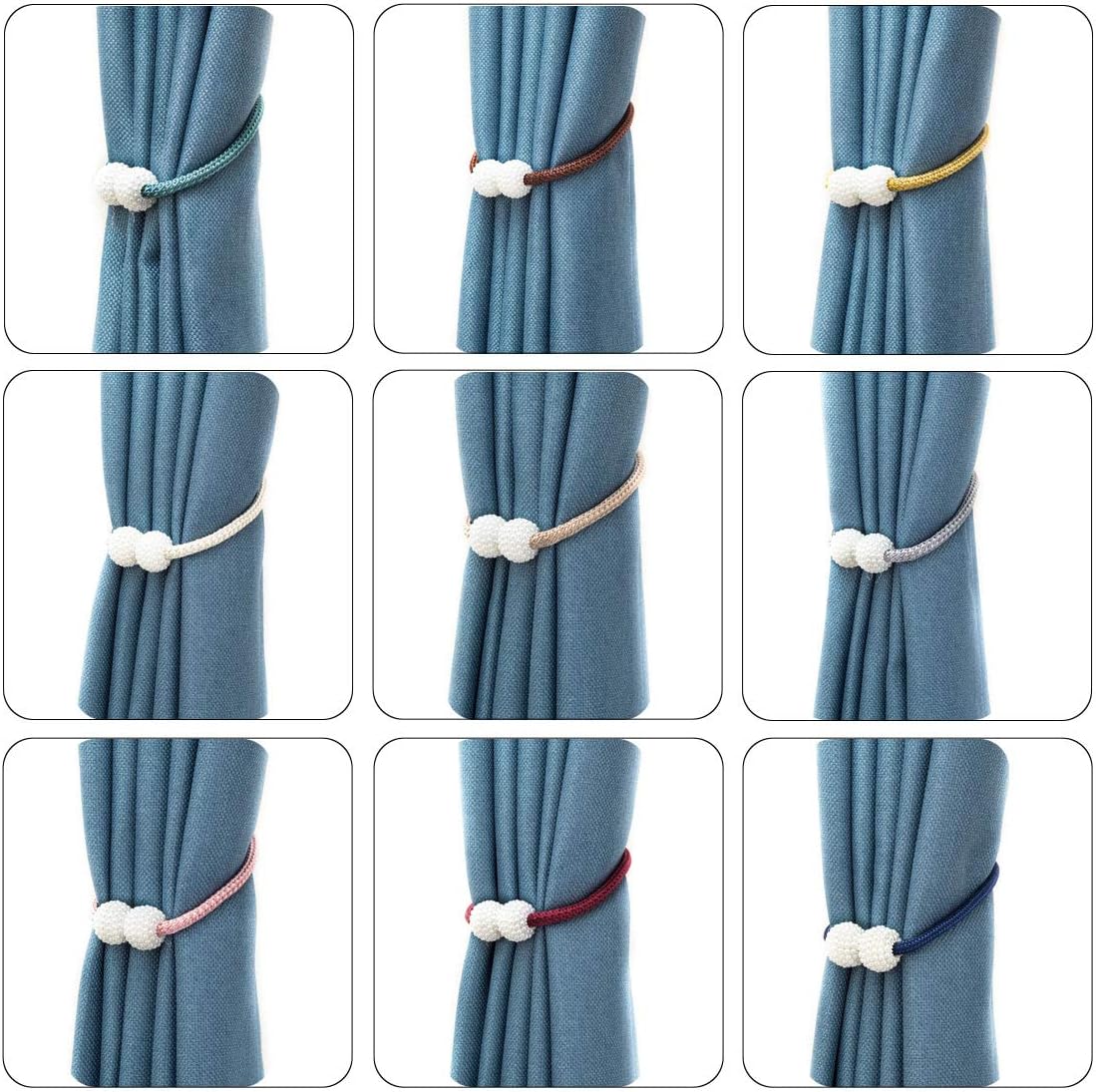Melaluxe 6 Pack Magnetic Curtain Tiebacks Pink