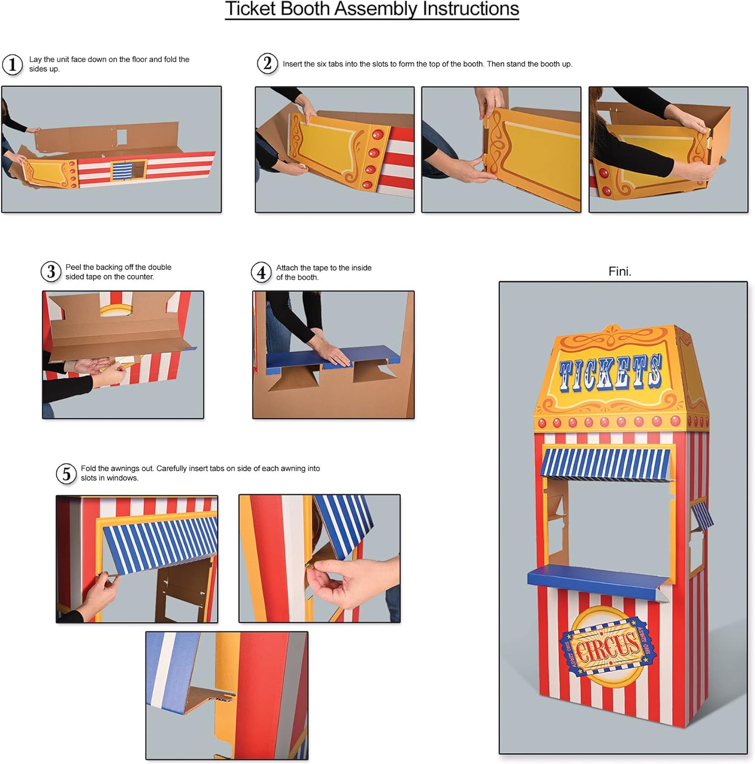 Beistle 3D Circus Ticket Booth Photo Prop for Parties