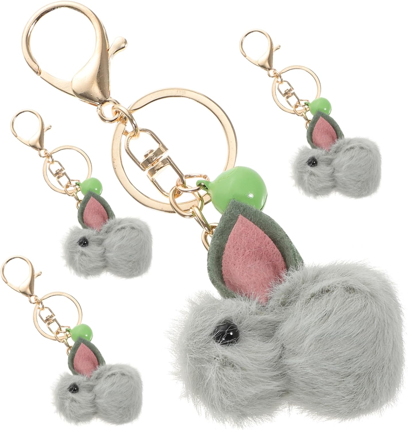 16 Pcs Cartoon Rabbit Keychain Pack
