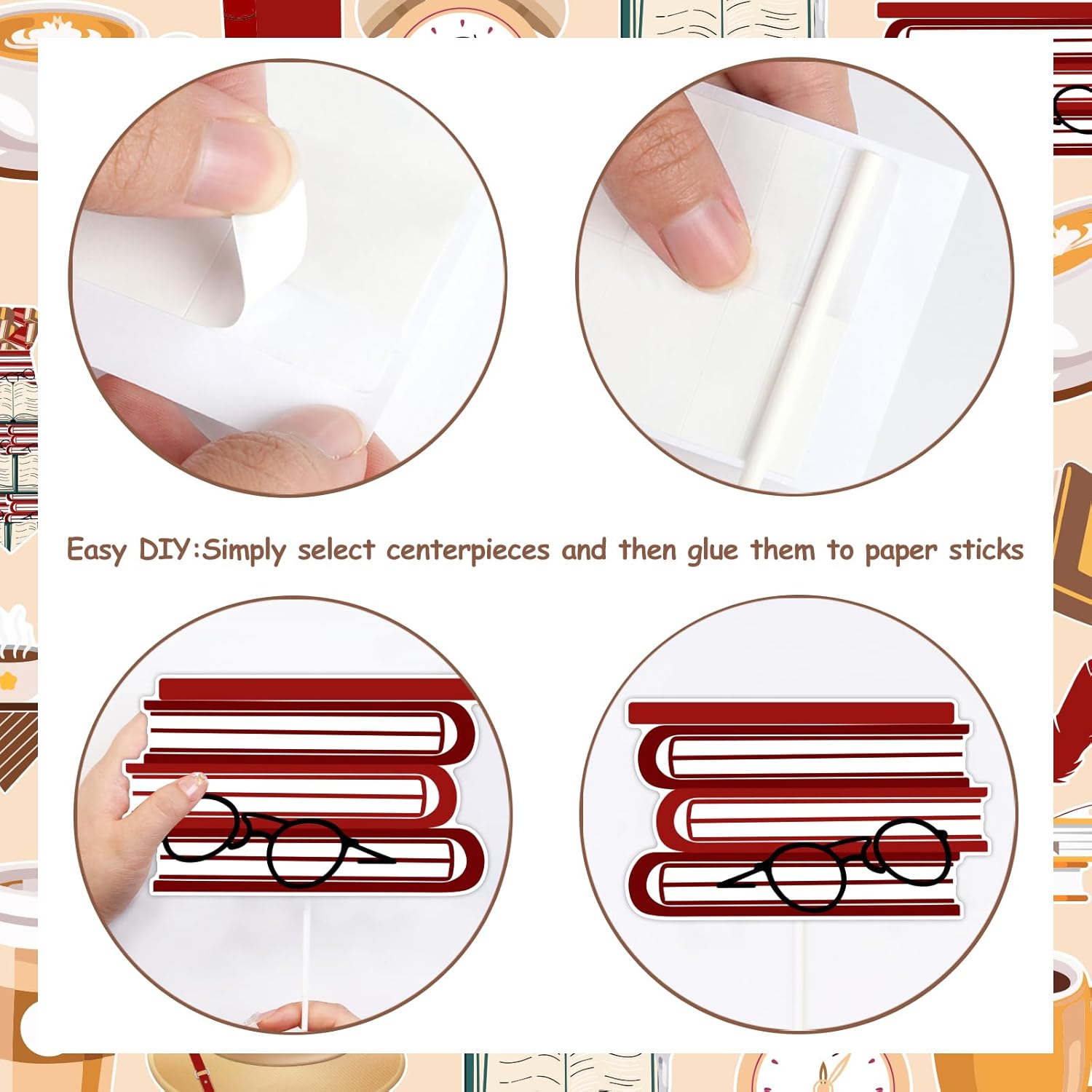 Sursurprise Book Club Photo Props Set of 24