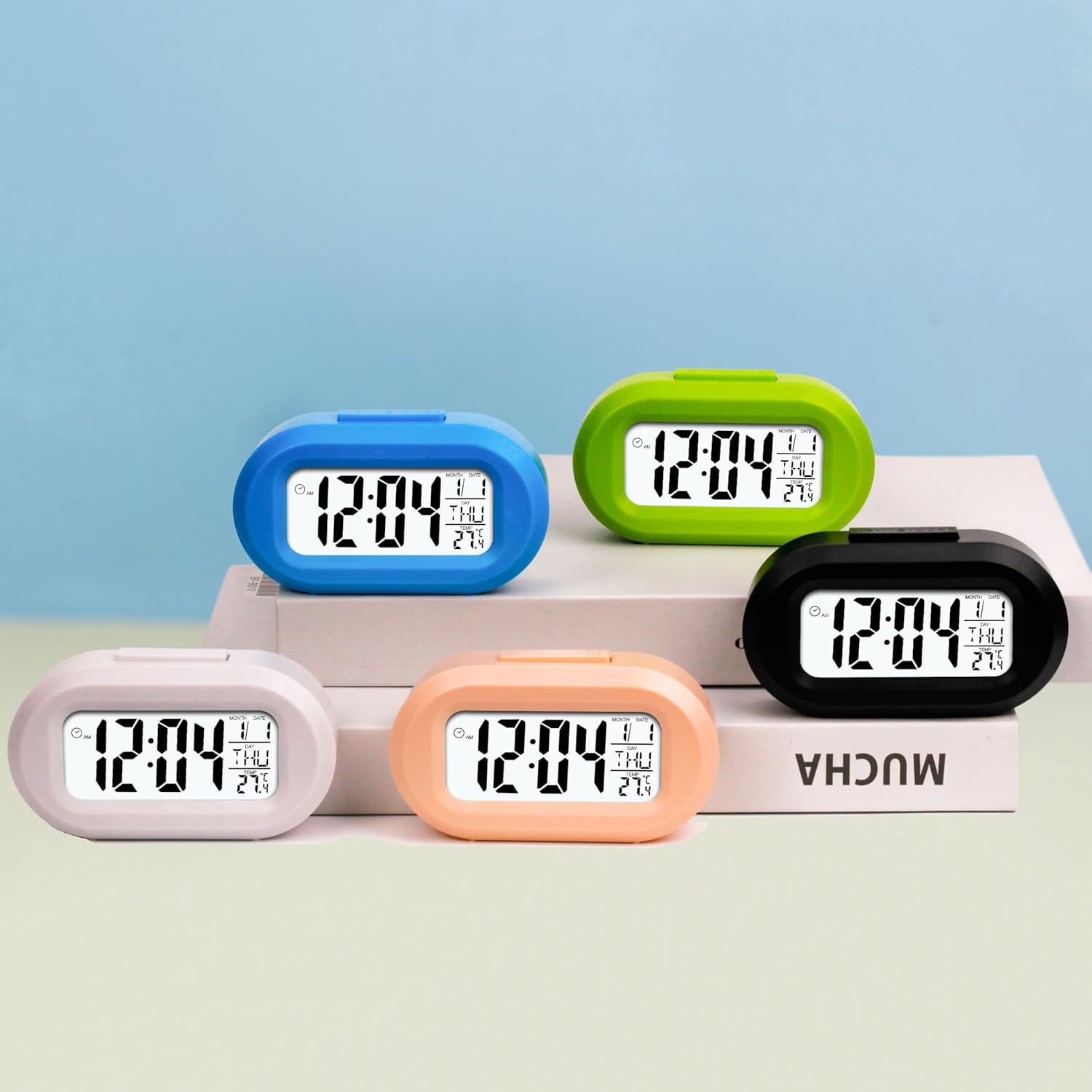 Laril Smart Night Light Alarm Clock with Temperature Display