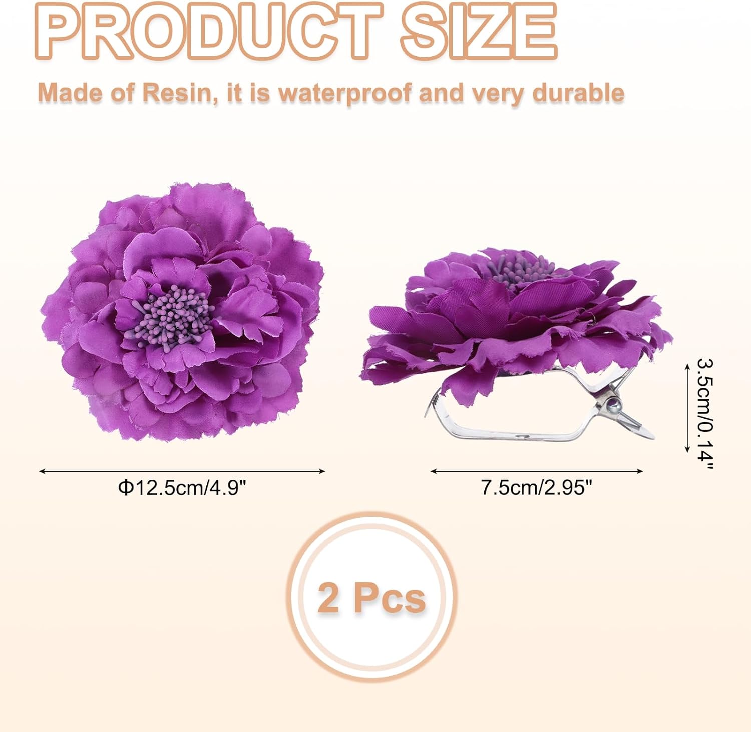 PATIKIL Dark Purple Flower Curtain Tiebacks 2Pcs