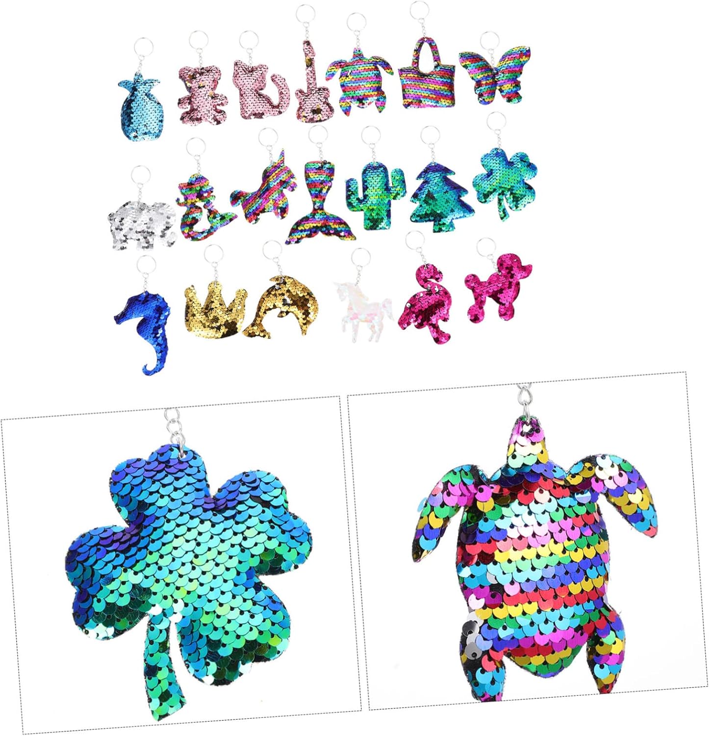 Cabilock Glitter Sequin Keychain for Car and Party Favors