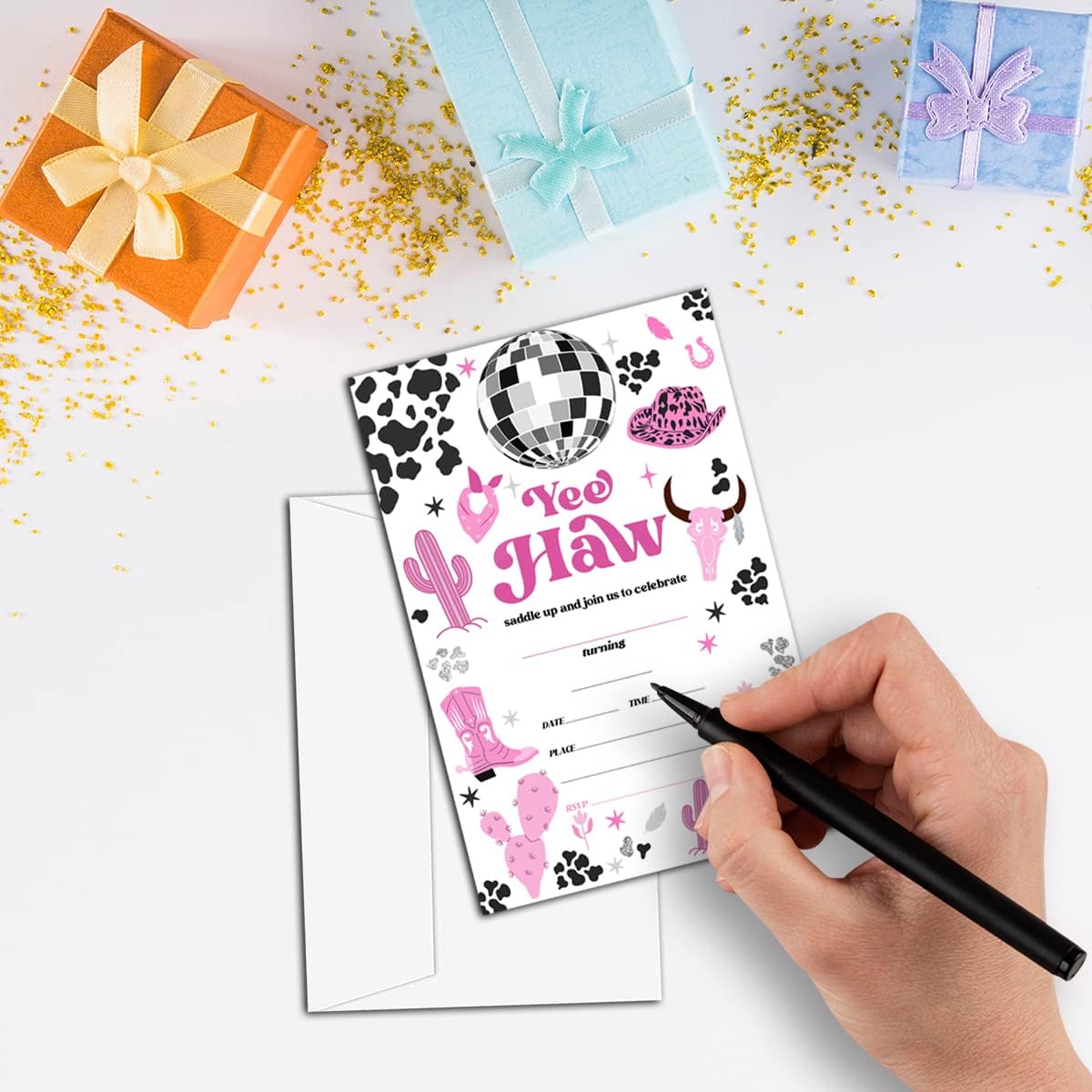 NYCTUG Cowgirl Birthday Party Invitation Cards
