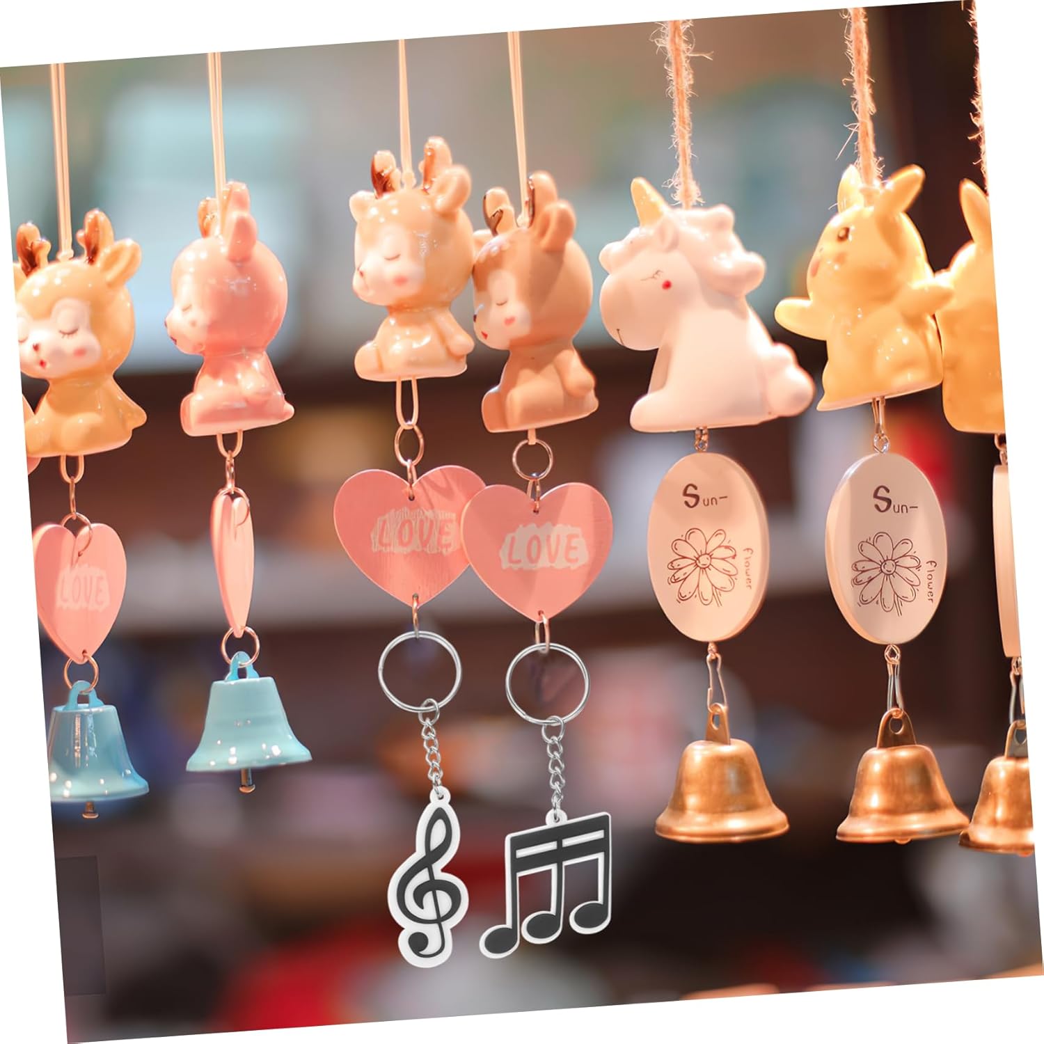 HOOTNEE 20pcs Music Themed Keychains for Party Favors