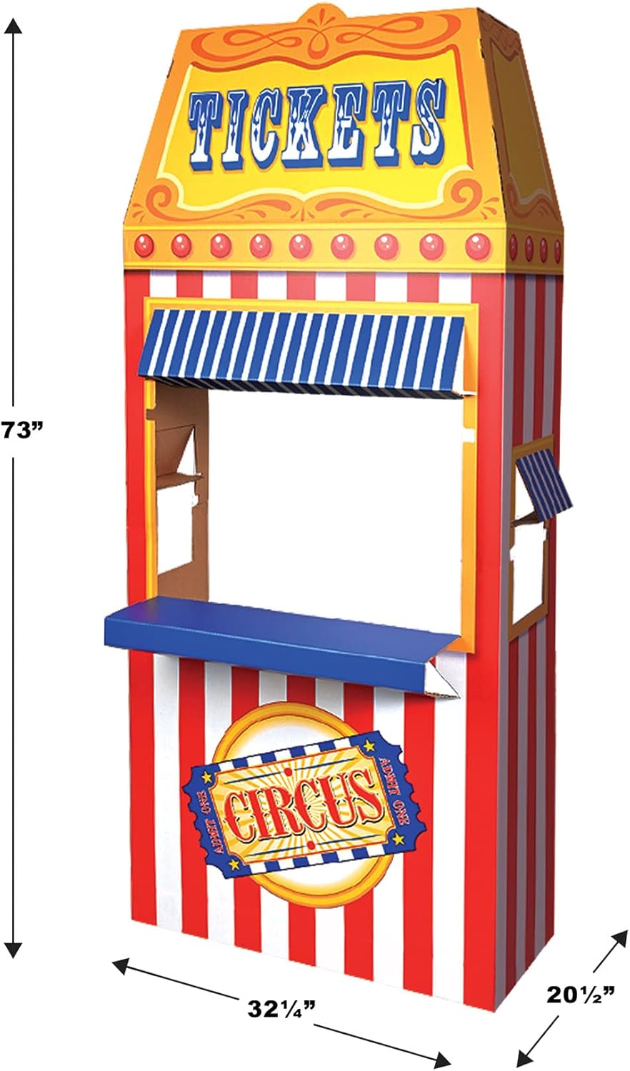 Beistle 3D Circus Ticket Booth Photo Prop for Parties