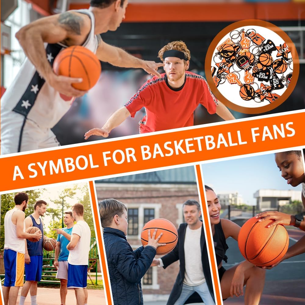 Pack of 27 Basketball Keychains for Boys and Kids