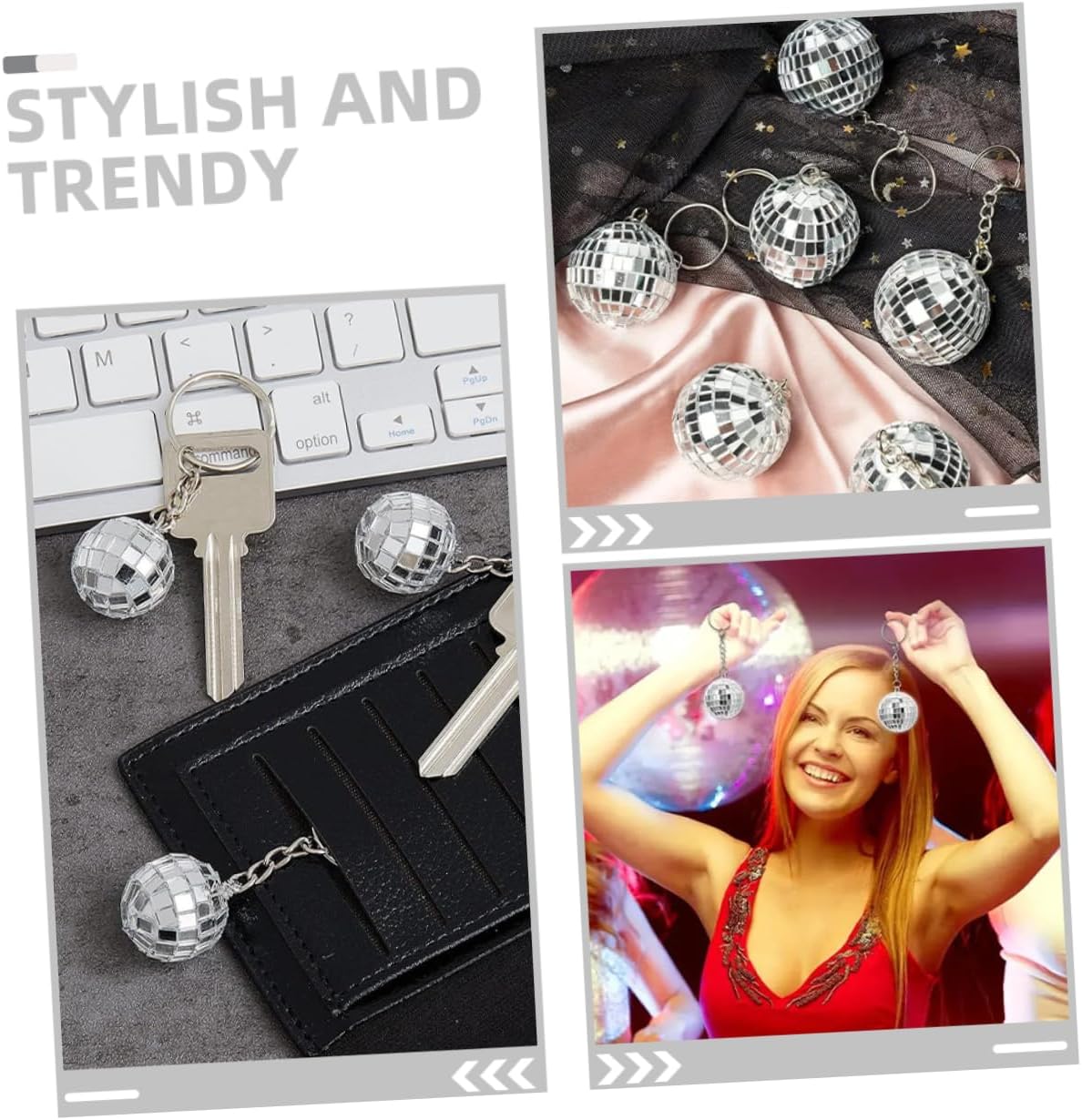 Disco Ball Keychain Party Favors Retro Decor