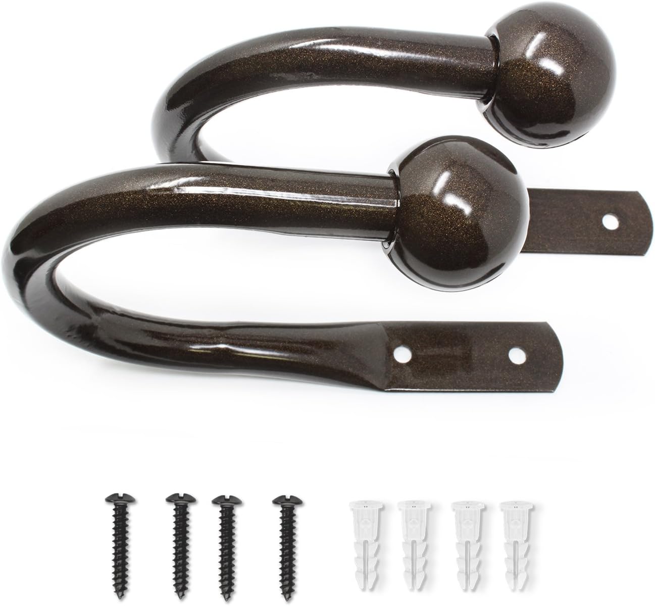 Chicology Classic Ball Finial Curtain Holdbacks Set of 2 Essential Bronze