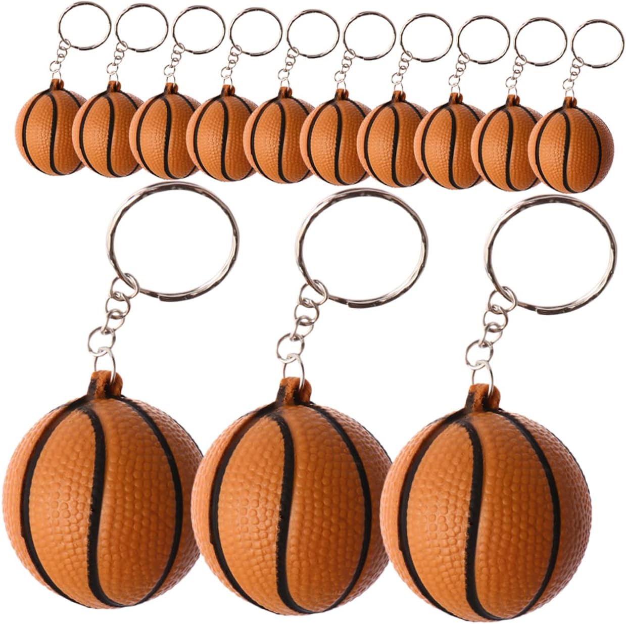 24Pcs Basketball Keychains Durable Key Holders with Cute Designs for Adults