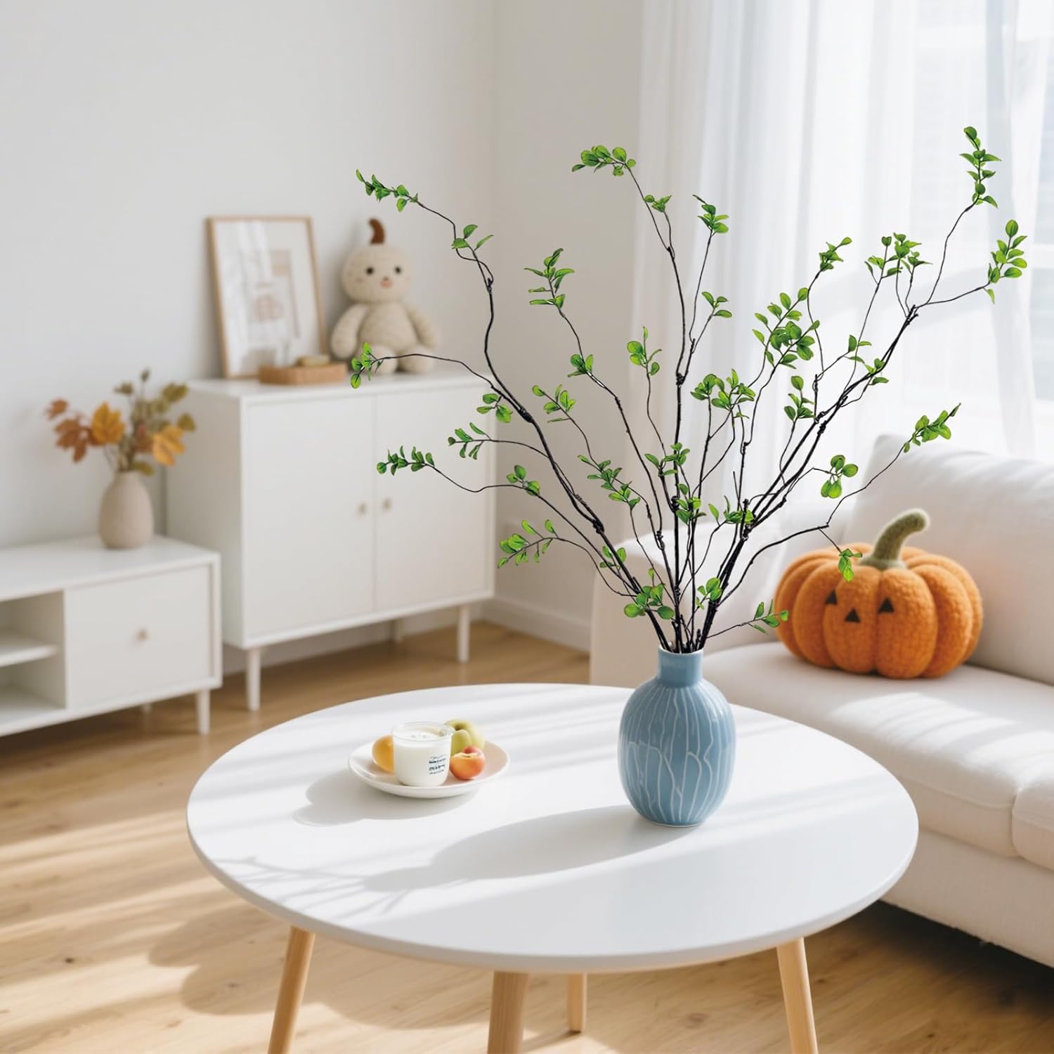 4 Pcs Artificial Ficus Branches for Vase Filler and Centerpiece