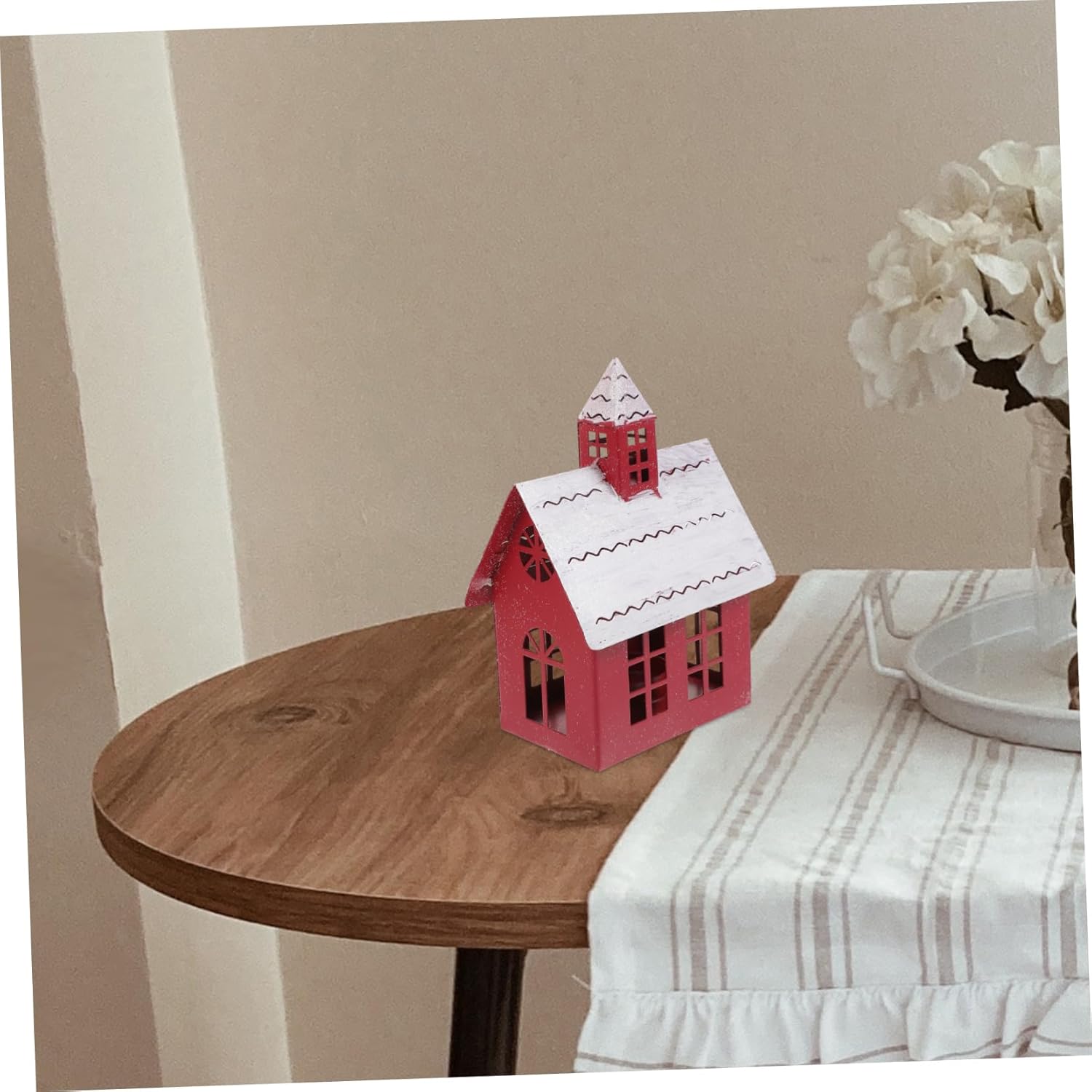 Cute Christmas Village House Candle Holder for Home Decor