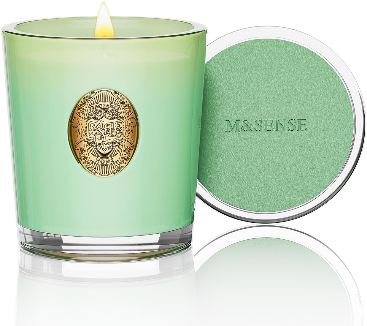 MSENSE Natural Soy Candle - Verbena Basil Green 102 oz 55H Burn