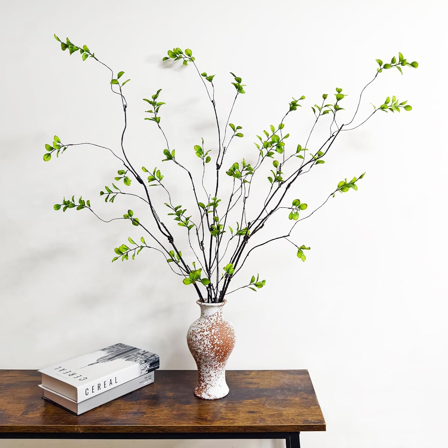 4 Pcs Artificial Ficus Branches for Vase Filler and Centerpiece