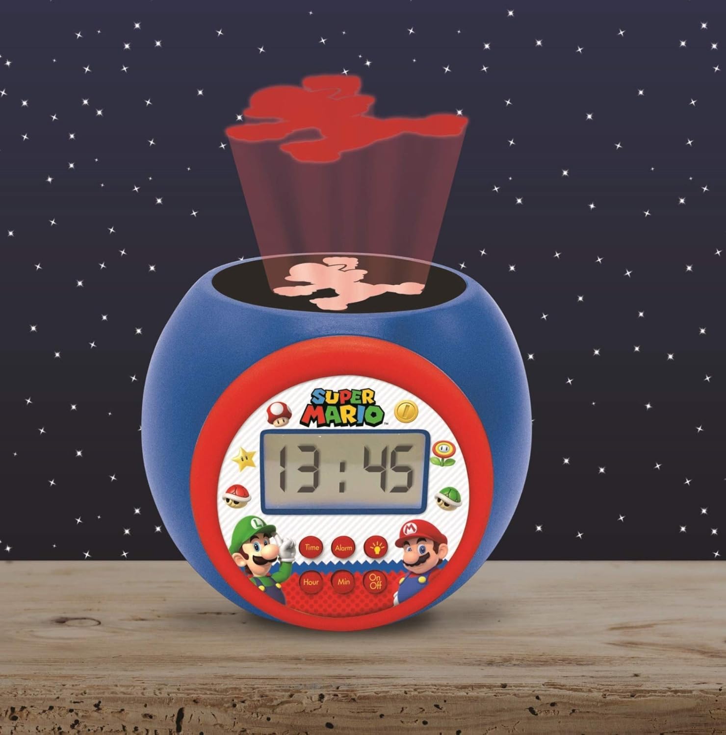 LEXiBOOK Super Mario Projector Alarm Clock