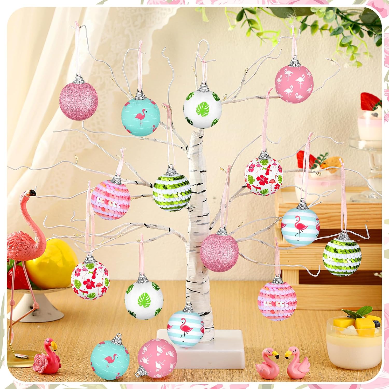 Zeyune 16 Pcs Tropical Hanging Ornaments