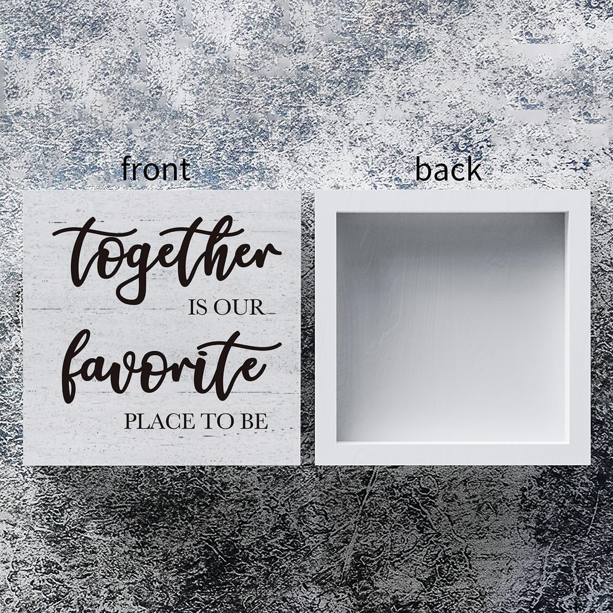 Together Is Our Favorite Place to Be Wooden Box Sign