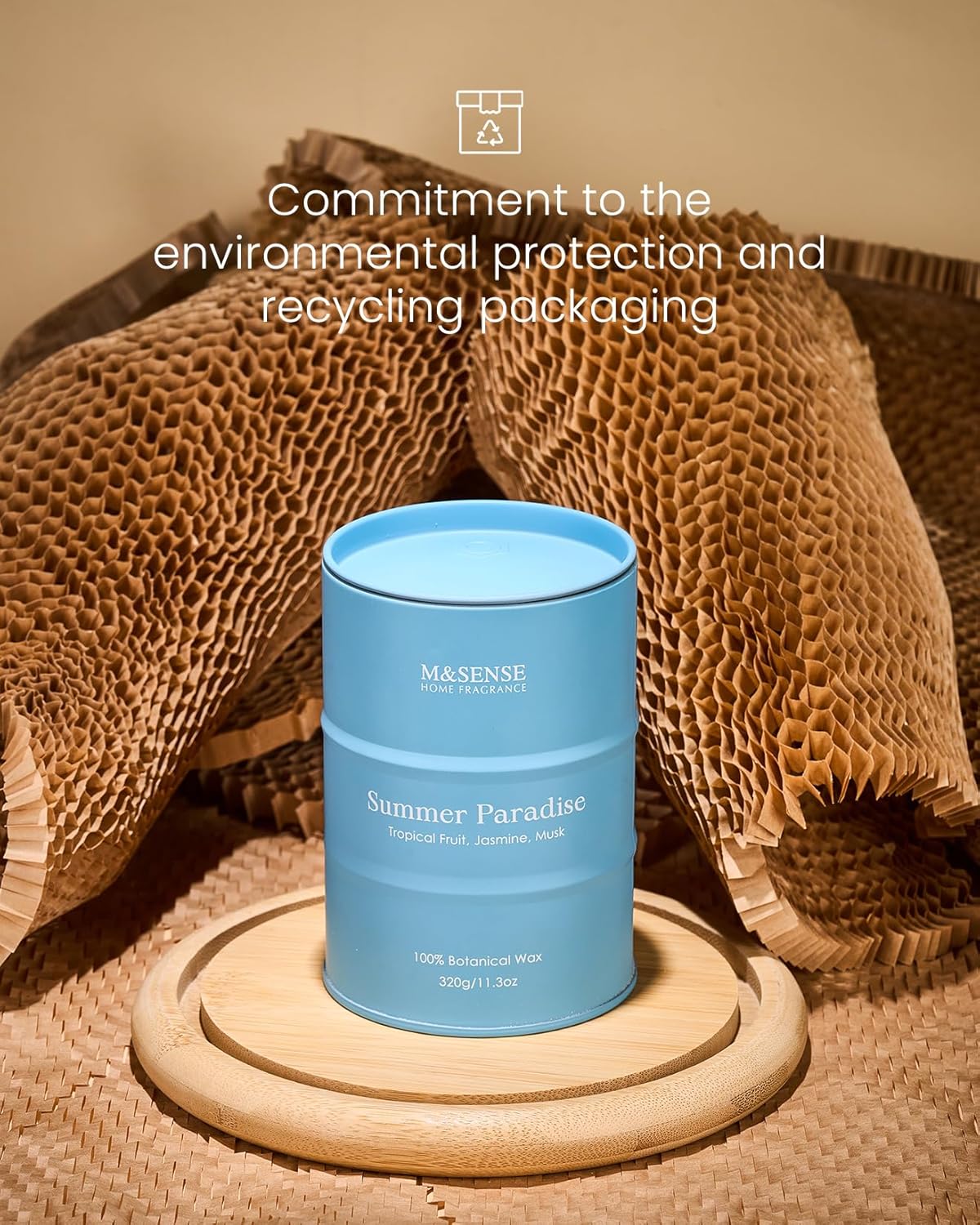 MSENSE Summer Soy Candles Jar 113oz 70 Hour Burn