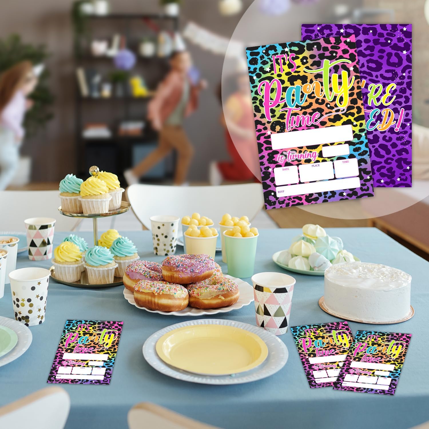 Its Party Time Birthday Invitations with Envelopes