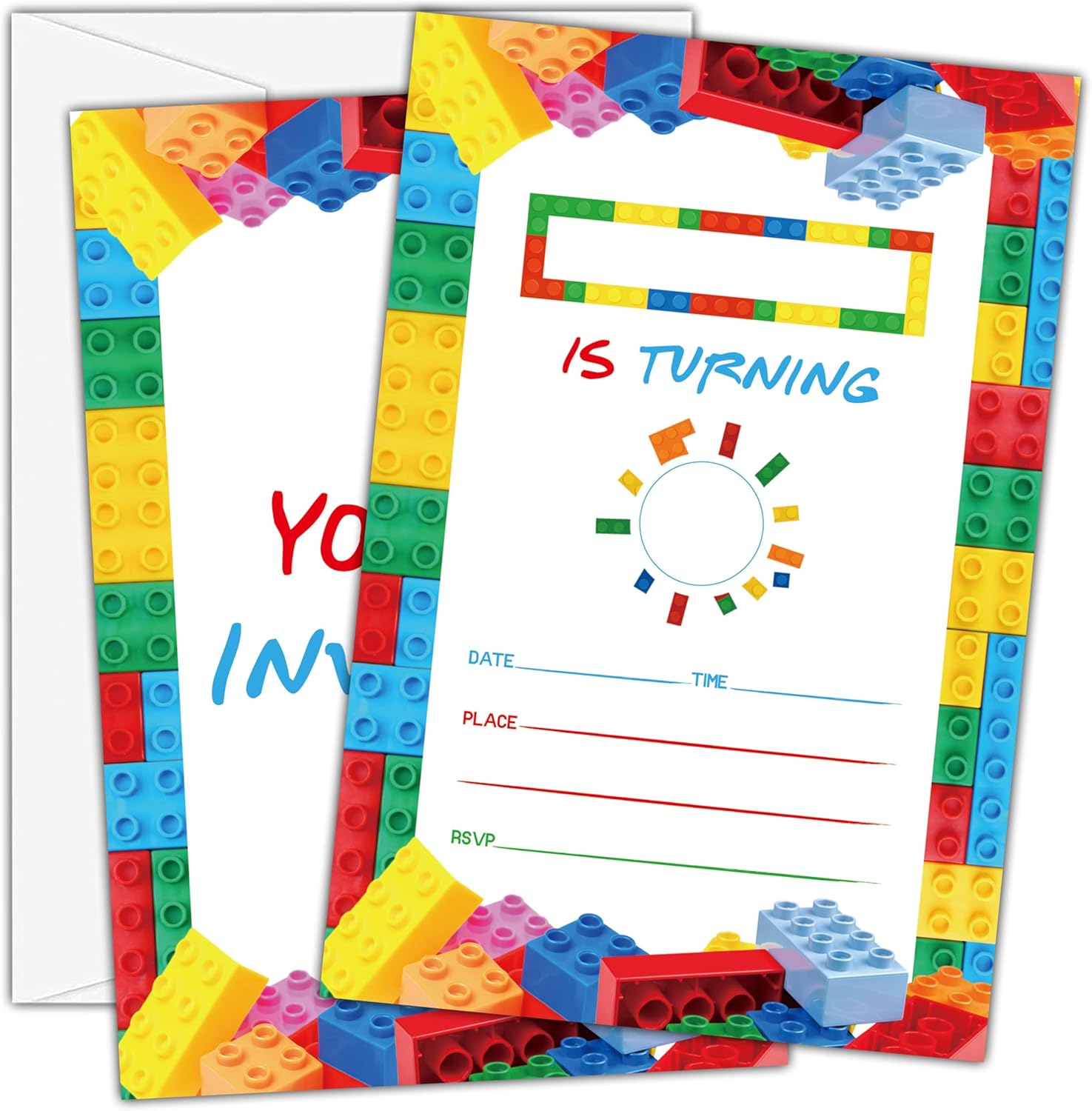25pcs Birthday Invitation Set with Envelopes