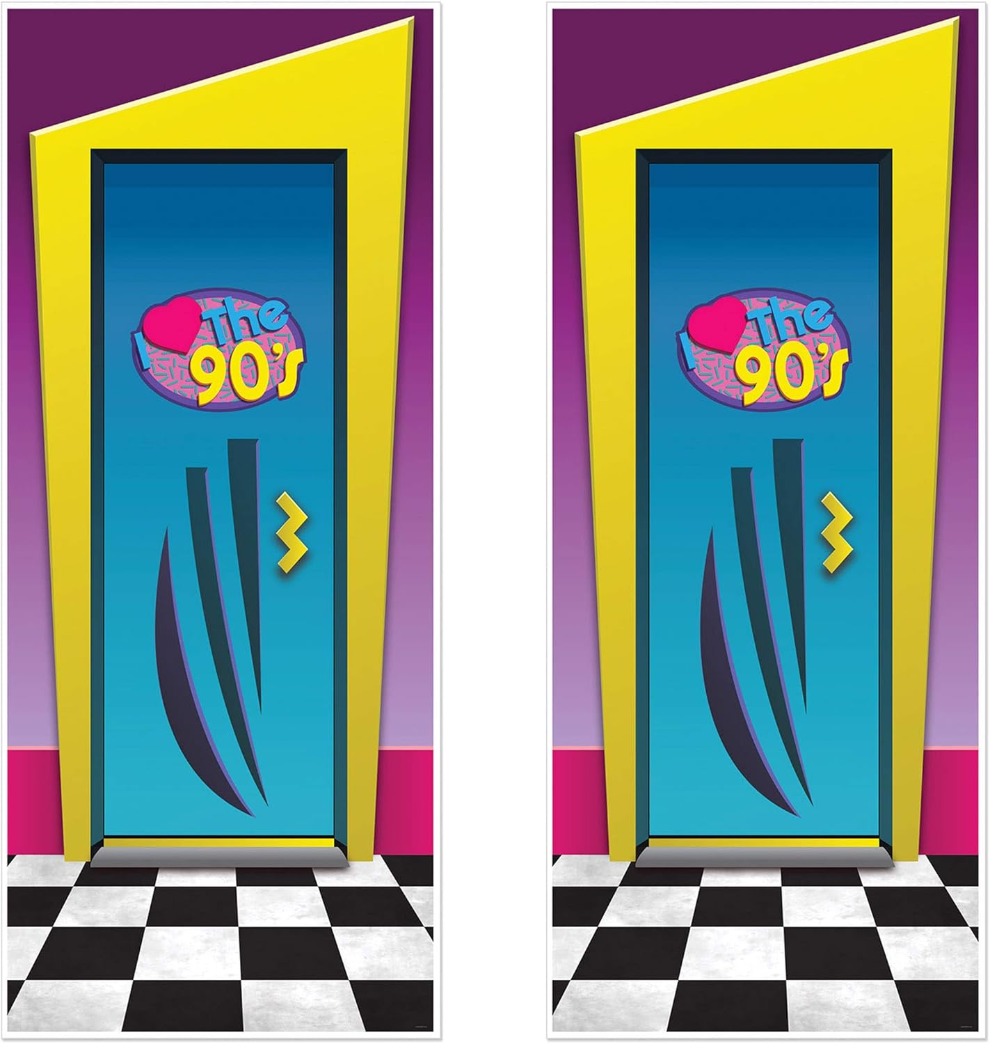 I Love The 90s Door Cover Pack of 2