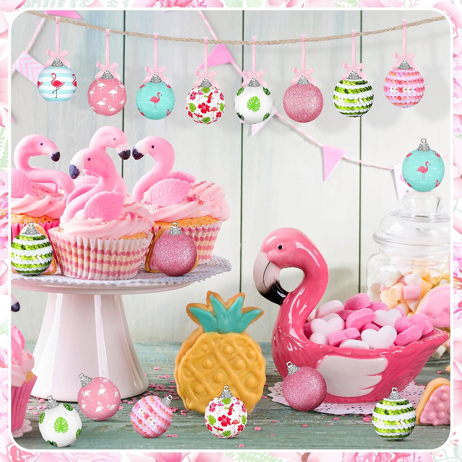 Zeyune 16 Pcs Tropical Hanging Ornaments