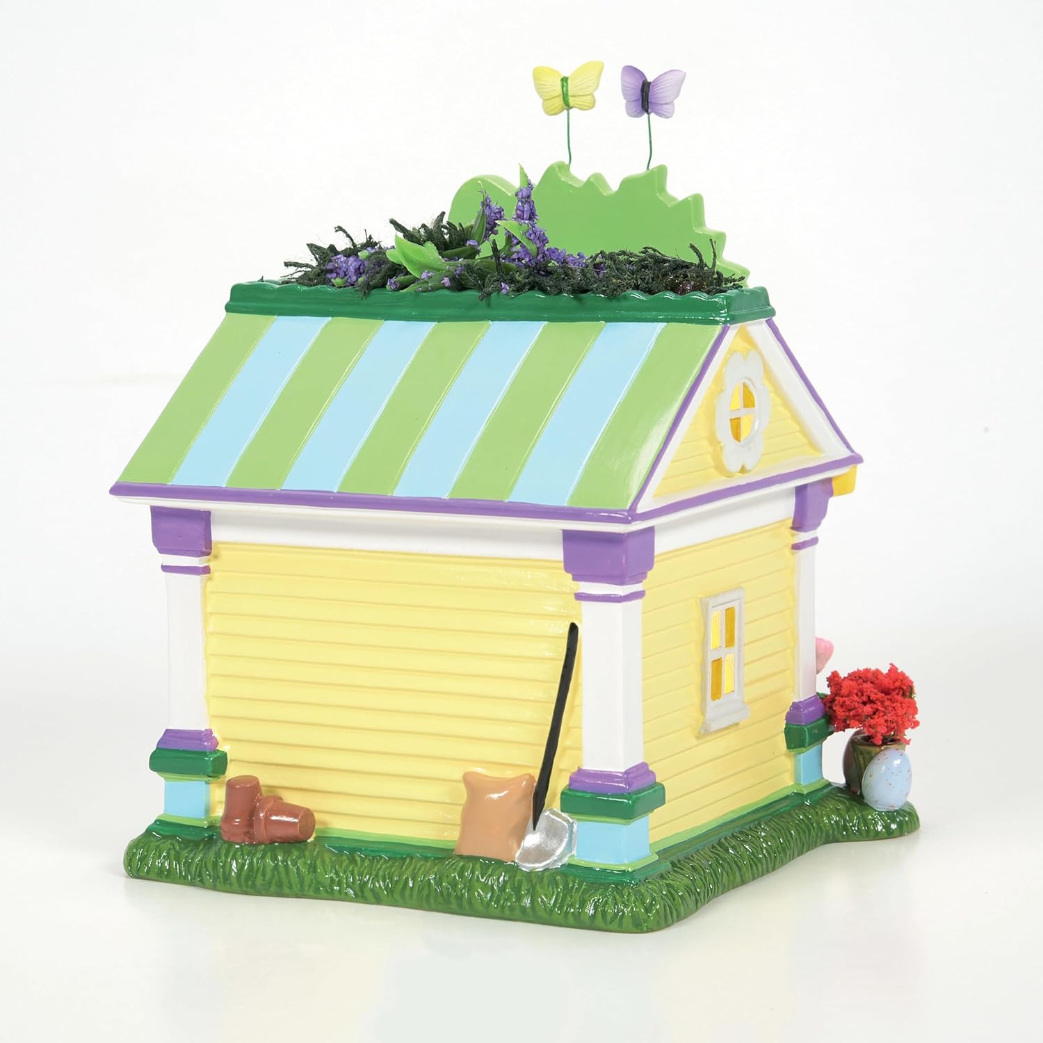 Department 56 Snow Village Easter Garden Shop and Girl Figurine Set