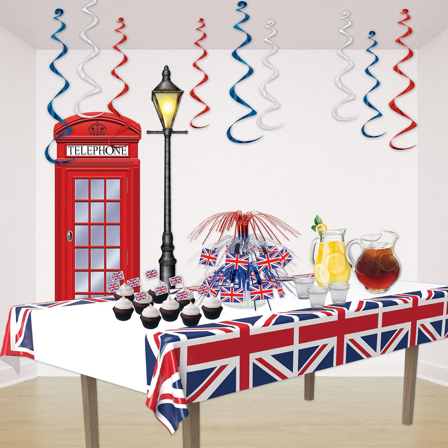 Beistle 2-Pack Union Jack Rectangular Tablecovers