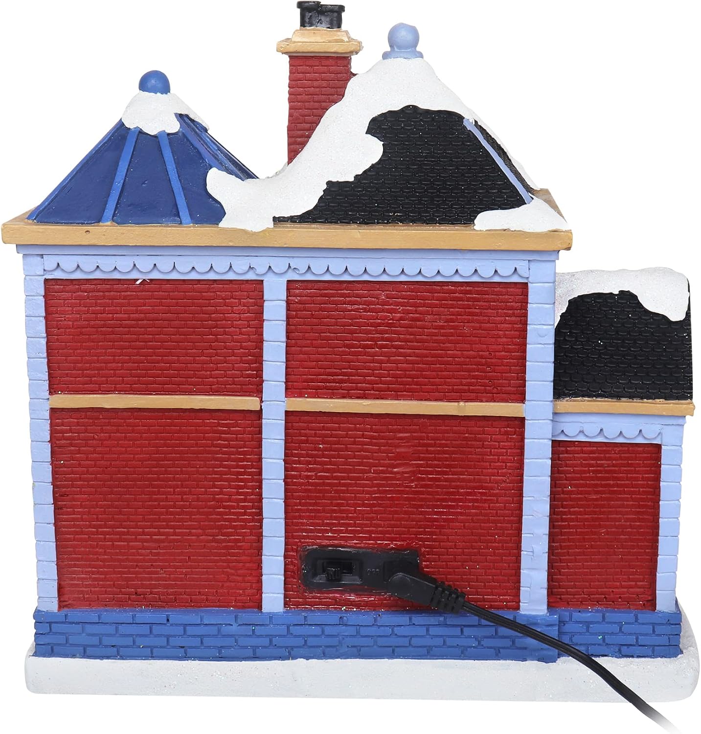 Christmas Village Animated Police Station - Pre-Lit Musical Collectible Building