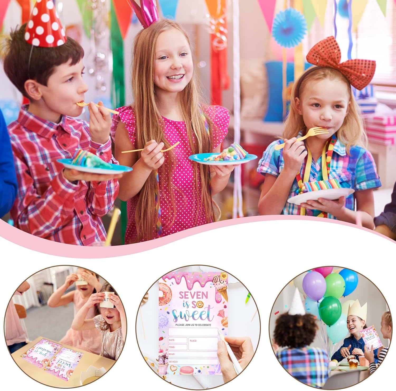 Donut Candyland Birthday Invitations Set of 20
